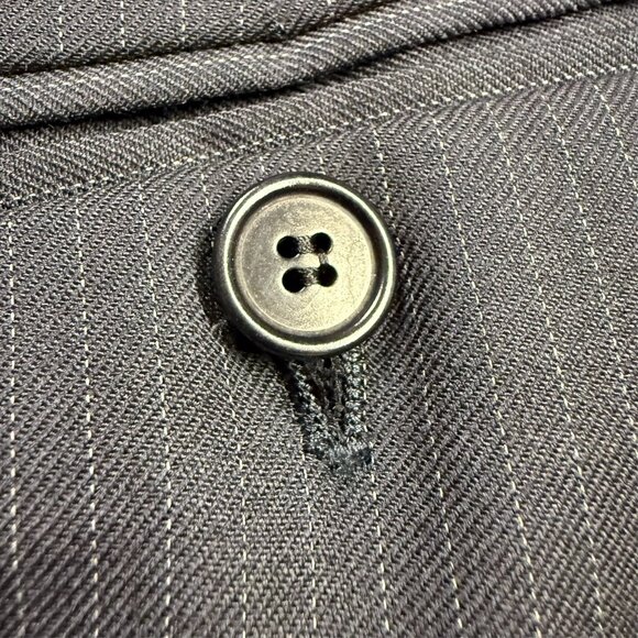 KENZO Paris Dress Pants Navy Blue Wool Trousers Pinstripe 40x34 - Picture 10 of 10